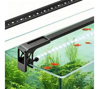 PYPABL Éclairage Led Fin 58cm pour Aquarium, Spectre Complet avec Modes Jour/Nuit/24/7 et Minuterie, 10 Niveaux de Luminosité, Rampe Ajustable Pour Aquariums Plantés et Poissons d’Eau Douce
