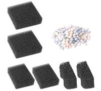 PYPABL Filtre de Remplacement pour Aquarium HP-138, 2 Pièces de Coton Biochimique, 2 Pièces de Coton de Charbon Actif, 1 Paquet de Billes de Céramique
