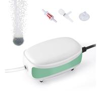 PYPABL Mini Pompe à Air pour Aquarium, Bulleur Silencieux pour Aquariums de Poissons, Pompe à Oxygène Silencieuse à Sortie Unique avec Accessoires pour Aquarium de 1L-40Litres