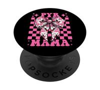 Pyr Mama Mom Great Pyrénées Chien Fête des Mères Coquette Bow PopSockets PopGrip Adhésif