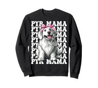 Pyr Mama Mom Great Pyrénées Chien Fête des Mères Coquette Bow Sweatshirt