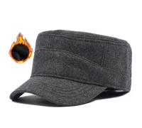 Pyrafox Casquette militaire en laine pour homme Taille M à XXL, Gris (style militaire), XL/XXL