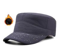 Pyrafox Casquette militaire imperméable pour homme - Taille M à XXL, Gris (doublure polaire), M-L
