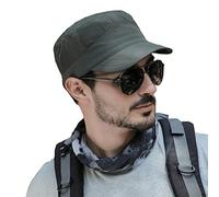 Pyrafox Casquette militaire imperméable pour homme Taille M à XXL, Vert kaki, XXL