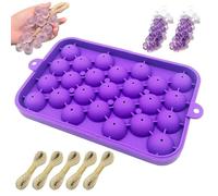 Pyralidsg Moule Savon, Moule Silicone Savon avec Corde de Chanvre de 50M, Réutilisable Moules à Savons en Forme de Raisin, pour Fabrication de Savons, Bougies, Pain, Chocolat, Glaçons