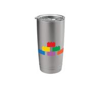 Pyramid Brick Master Builder Block Building Block Building Briques Gobelet isotherme en acier inoxydable double paroi
