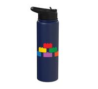 Pyramid Brick Master Builder Block Building Block Building Briques Stainless Steel Insulated Water Bottle