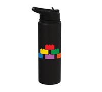 Pyramid Brick Master Builder Block Building Block Building Briques Stainless Steel Insulated Water Bottle