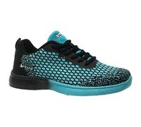 Pyramid Chaussures de bowling Path Lite sans couture en maille pour femme, Noir/bleu sarcelle, 40 EU