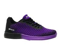 Pyramid Chaussures de Bowling Path Lite sans Couture en Maille pour Femme, Noir/Violet, 37.5 EU