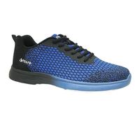 Pyramid Chaussures de Bowling Path Lite sans Couture en Maille pour Homme, Noir/Bleu Roi, 42.5 EU