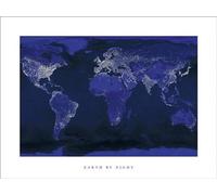 Pyramid Generic Earth by Night 60 x 80 cm Toile Imprimée