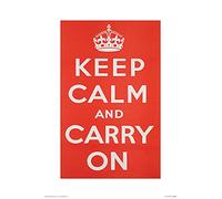 Pyramid Generic Keep Calm and Carry on 30 x 40 cm montée d'impression