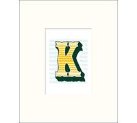 Pyramid Generic Vintage Letter (K) 24 x 30 cm montée d'impression
