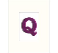 Pyramid Generic Vintage Letter (Q) 24 x 30 cm montée d'impression