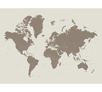 Pyramid Generic World Map (Contemporary Stone) 60 x 80 cm Toile Imprimée