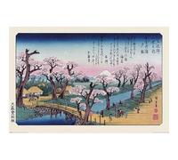 Poster Hiroshige Mount Fuji Koganei Bridge