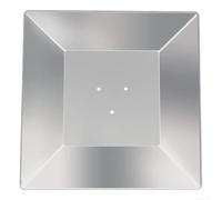 Pyramid Housse réflecteur pour chauffage de terrasse - Bouclier thermique carré en aluminium - Convient aux trous de montage de 7 cm et 11 cm - pour pare-flammes pour systèmes de chauffage au gaz