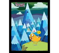Pyramid International Adventure Time (Green Sky) Impression collector (encadrée) - Poster collector (encadré) - Art mural pour les fans - Produit officiel - Taille unique