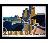 Pyramid International Affiche encadrée Affiche Murale Scarborough (6) Souvenirs, Multicolore, 30 x 40 x 1.3 cm