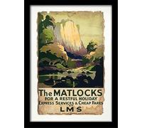 Pyramid International Affiche encadrée Matlock (2) Souvenirs, Multicolore, 30 x 40 x 1.3 cm