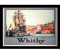 Pyramid International Affiche encadrée Whitby (3) Souvenirs, Multicolore, 30 x 40 x 1.3 cm