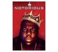 Pyramid International Affiche Notorious B.I.G. avec Couronne, Rouge et Or, 61x92 cm, Poster Hip-Hop Classique