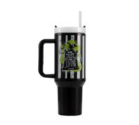 Pyramid International Beetlejuice Gobelet de 1200 ml avec paille et couvercle, isolation sous vide avancée à double paroi, garde au froid jusqu'à 11 heures et au chaud jusqu'à 7 heures, sans BPA,