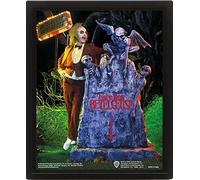 Pyramid International Beetlejuice Poster lenticulaire 3D (design cimetière) 25 cm x 20 cm x 1,3 cm encadré art mural et art mural 3D image dans cadre photo - Produit officiel Beetlejuice
