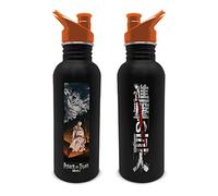 Pyramid International Bouteille d'eau en métal Attack On Titan (design saison 4) 540 ml - Bouteille d'eau et bouteille d'eau - Produit officiel Attack On Titan, noir