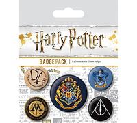 Pyramid International BP80485 Harry Potter - Badges de Poudlard - Multicolore, 10 x 12,5 x 1,3 cm