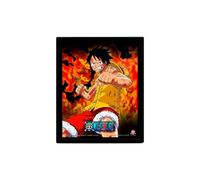Pyramid International Cadre lenticulaire 3D One Piece - Brothers Burning Rage - Vrai effet de mouvement et de profondeur - Décoration premium sous Licence Officielle - 25,5 x 20,5 cm