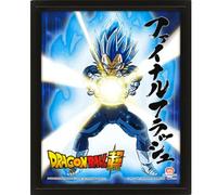 Pyramid International - Cadre lenticulaire 3d - Vrai effet de mouvement et de profondeur - Dragon ball super - Vegeta - Idée cadeau anniversaire - 25.5x20.5 - Licence officielle