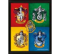 Pyramid International - Cadre lenticulaire 3d - Vrai effet de mouvement et de profondeur - Harry potter - Emblèmes - Idée cadeau anniversaire - 25.5x20.5 - Licence officielle