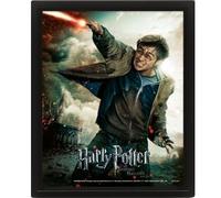 Pyramid International - Cadre lenticulaire 3d - Vrai effet de mouvement et de profondeur - Harry potter - Expelliarmus - Idée cadeau anniversaire - 25.5x20.5 - Licence officielle