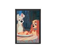 Pyramid International - Cadre lenticulaire 3d - Vrai effet de mouvement et de profondeur - La Belle Et Le Clochard - Idée cadeau anniversaire - 25.5x20.5 - Licence officielle