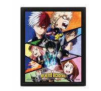 Pyramid International - Cadre lenticulaire 3D - Vrai Effet de Mouvement et de Profondeur - My Hero Academia - Team - Idée Cadeau Anniversaire - 25.5x20.5 - Licence Officielle