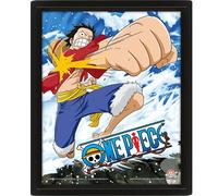 Pyramid International - Cadre lenticulaire 3d - Vrai effet de mouvement et de profondeur - One piece - Gum Gum pistol - Idée cadeau anniversaire - 25.5x20.5 - Licence officielle