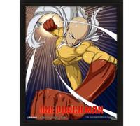 Pyramid International - Cadre lenticulaire 3d - Vrai effet de mouvement et de profondeur - One Punch Man - Saitama VS Genos - Idée cadeau anniversaire - 25.5x20.5 - Licence officielle