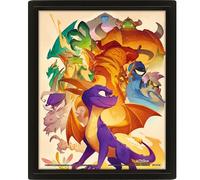 Pyramid International - Cadre lenticulaire 3d - Vrai effet de mouvement et de profondeur - Spyro - Idée cadeau anniversaire - 25.5x20.5 - Licence officielle