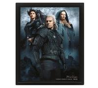 Pyramid International - Cadre lenticulaire 3d - Vrai effet de mouvement et de profondeur - The Witcher - Idée cadeau anniversaire - 25.5x20.5 - Licence officielle