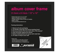 Pyramid International - Cadre photo, MDF, Carré PM7060 (31,5 cm x 31,5 cm) (Noir)
