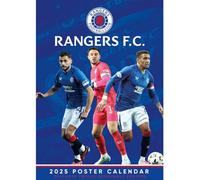 Pyramid International Calendrier 2025 Rangers FC A3 - Produit sous licence officielle, 12 images emblématiques de l'équipe, grand format A3, idéal pour les fans des Rangers, maison, bureau, cadeau,