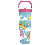 Pyramid International Care Bears - Pichet avec paille et couvercle, corps à double paroi en acier inoxydable, garde votre boisson fraîche, couvercle à vis avec paille en polyéthylène, sans BPA, taille