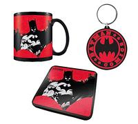 Pyramid International Coffret cadeau Batman avec tasse, dessous de verre et porte-clés dans une boîte cadeau de présentation (motif Batman Comics