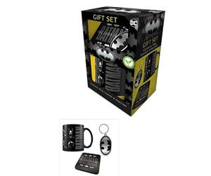 Pyramid International Coffret cadeau Batman (tasse, dessous de verre et porte-clés) - Produit officiel, tasse en céramique de qualité supérieure, dessous de verre et porte-clés avec logo emblématique