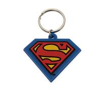 Pyramid International Superman-Shield Porte-clés en Caoutchouc, métal, Bleu, Rouge et Jaune, 4 x 6 x 1,3 cm