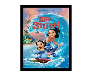 Pyramid International Disney Lilo and Stitch Affiche encadrée Motif vague Lilo et Stitch 30 x 40 cm