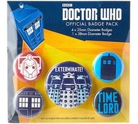 Pyramid International Badge Doctor Who Exterminate Multicolore 10 x 12,5 x 1,3 cm