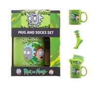 Pyramid International Ensemble tasse et chaussettes Rick and Morty - Motif amusant Rick and Morty, comprend des chaussettes confortables assorties, durables et passent au micro-ondes, excellent choix